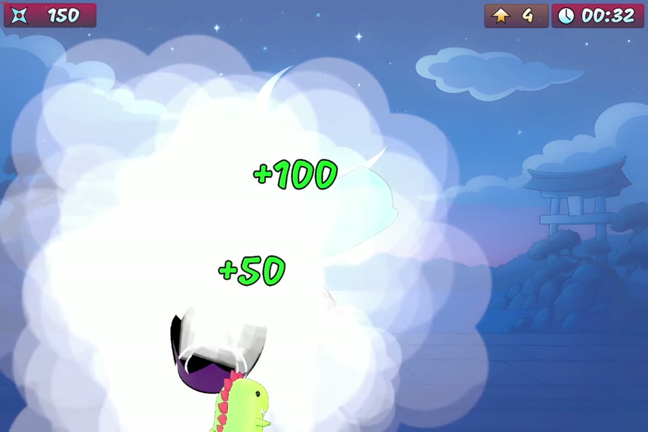 Gra Ninja na ekranie LED Rayaction