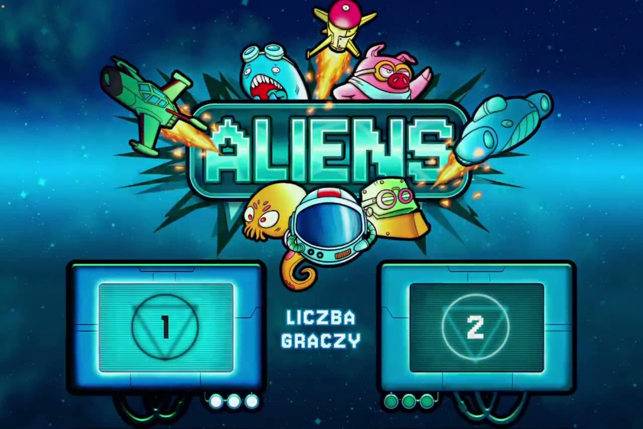 Gra Aliens na interaktywnej ścianie Rayaction